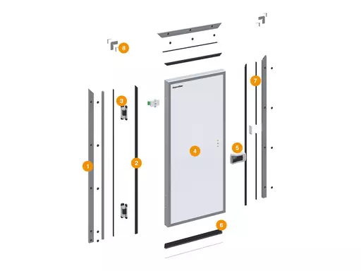 Конструкция двери для охлаждаемых помещений IDH1-1