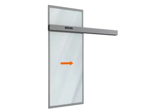 Одностворчатые автоматические раздвижные двери DoorHan с фрамугой